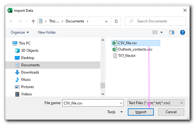 How to convert CSV file to Excel (open or import)