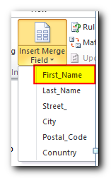 How to mail merge from Excel to Word