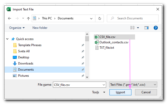 How to convert CSV file to Excel (open or import)