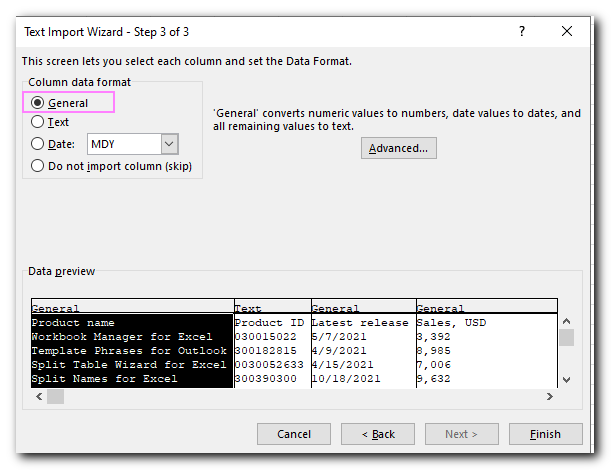 How to convert CSV file to Excel (open or import)