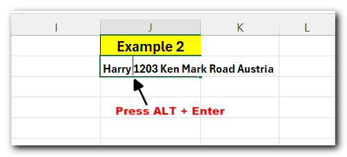 How to Add New Line in Excel Cell - 4 Easy Methods