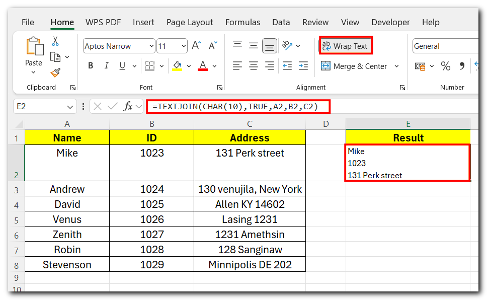 How to Add New Line in Excel Cell - 4 Easy Methods