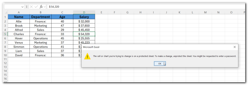 22.13 lock column in excel