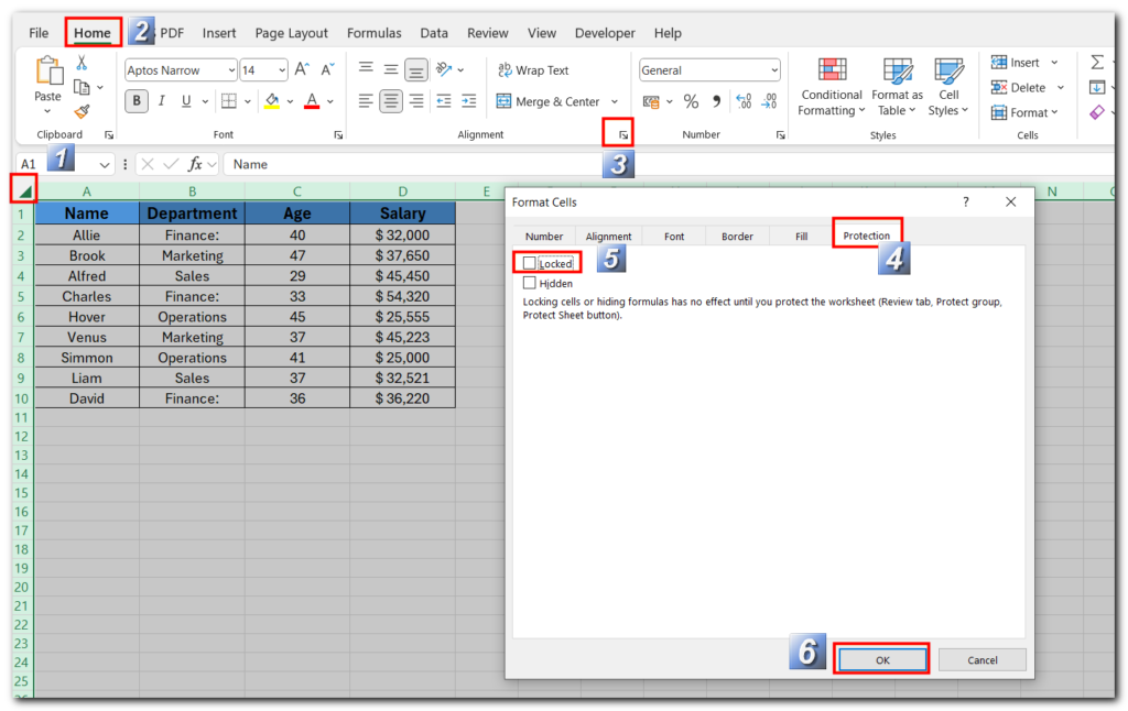 Lock a Column in Excel - 3 Easy and Simple Methods