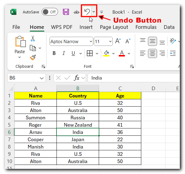 How to Undo in Excel - 3 Easy and Quick Ways