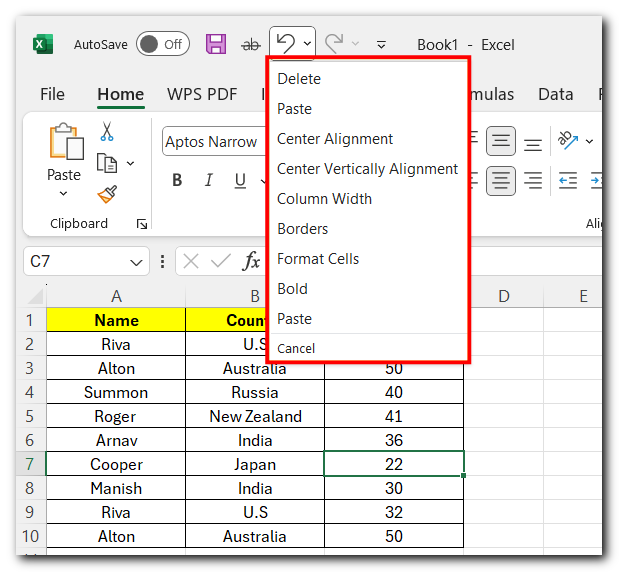 How to Undo in Excel - 3 Easy and Quick Ways