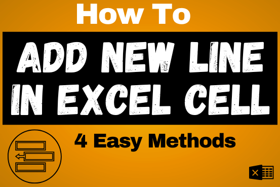 How to Add New Line in Excel Cell – 4 Easy Methods