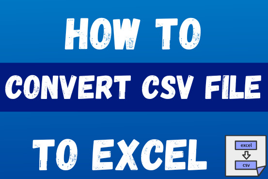 How to convert CSV file to excel